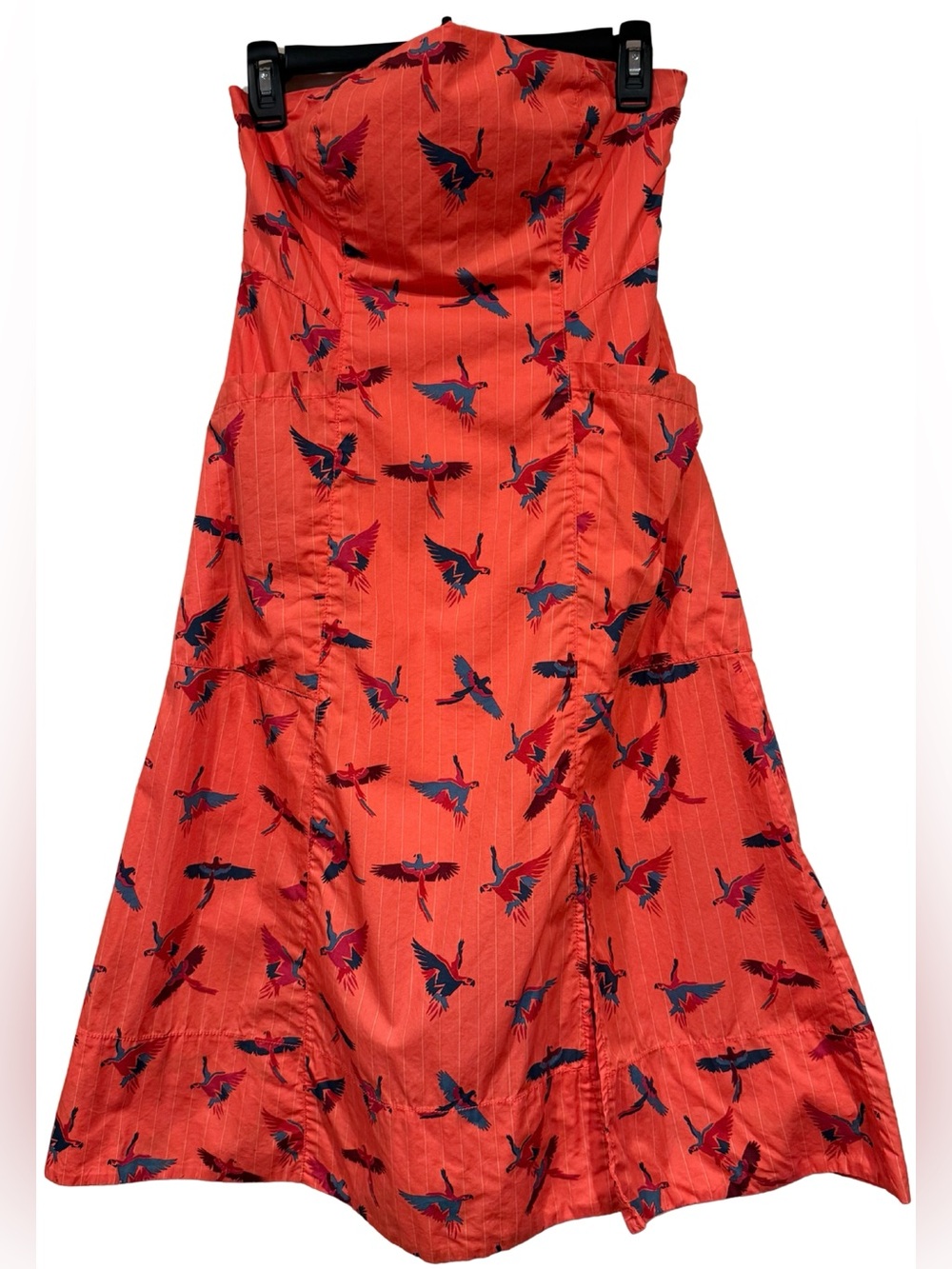 Free People 100% Cotton Sunshine Of Your Love Printed A-Line Sun Dress Coral 6 - Picture 2 of 10